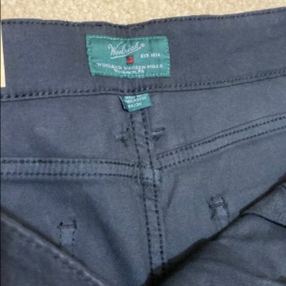 WOOLRICH Men's Straight Fit Stretch 5-Pocket BLACK Pants Size 34x30 - Picture 6 of 9